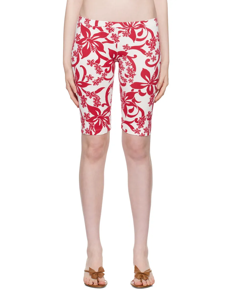 GIMAGUAS Red & White Lulu Shorts Print