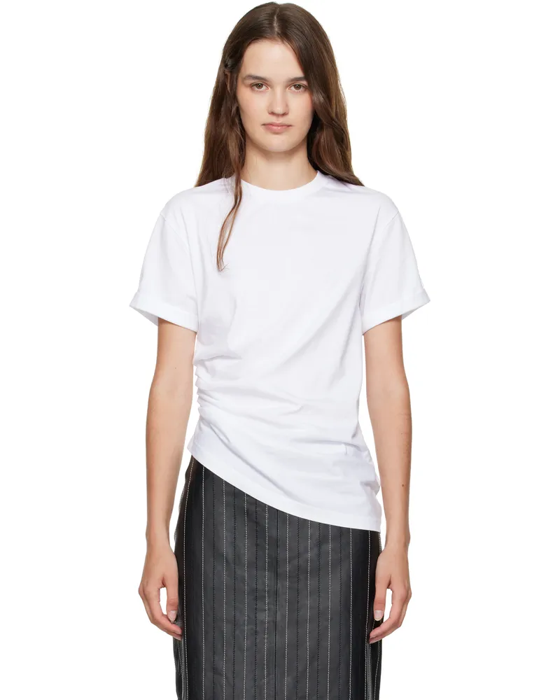 Victoria Beckham White Gathered Detail T-shirt White