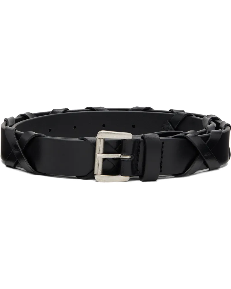 Ann Demeulemeester Black Madde Crossover Belt 099