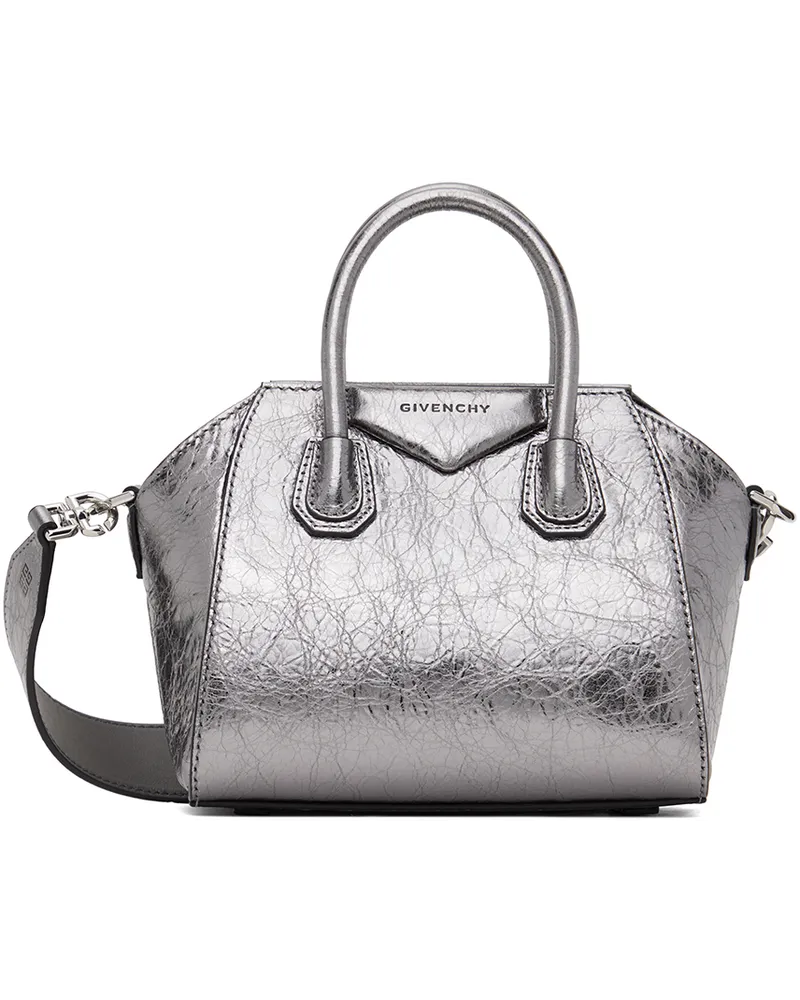 Givenchy Silver Antigona Toy Bag 938-silver