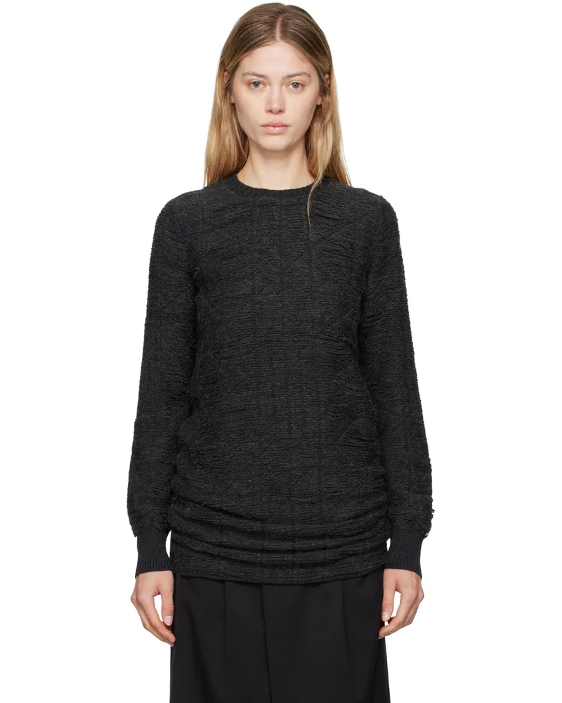 Maison Margiela Gray Distressed Sweater 855m