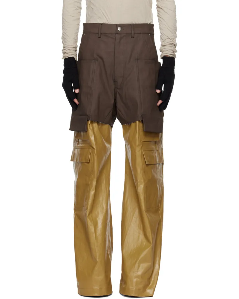 Rick Owens Khaki Porterville Stefan Cargo Shorts 35