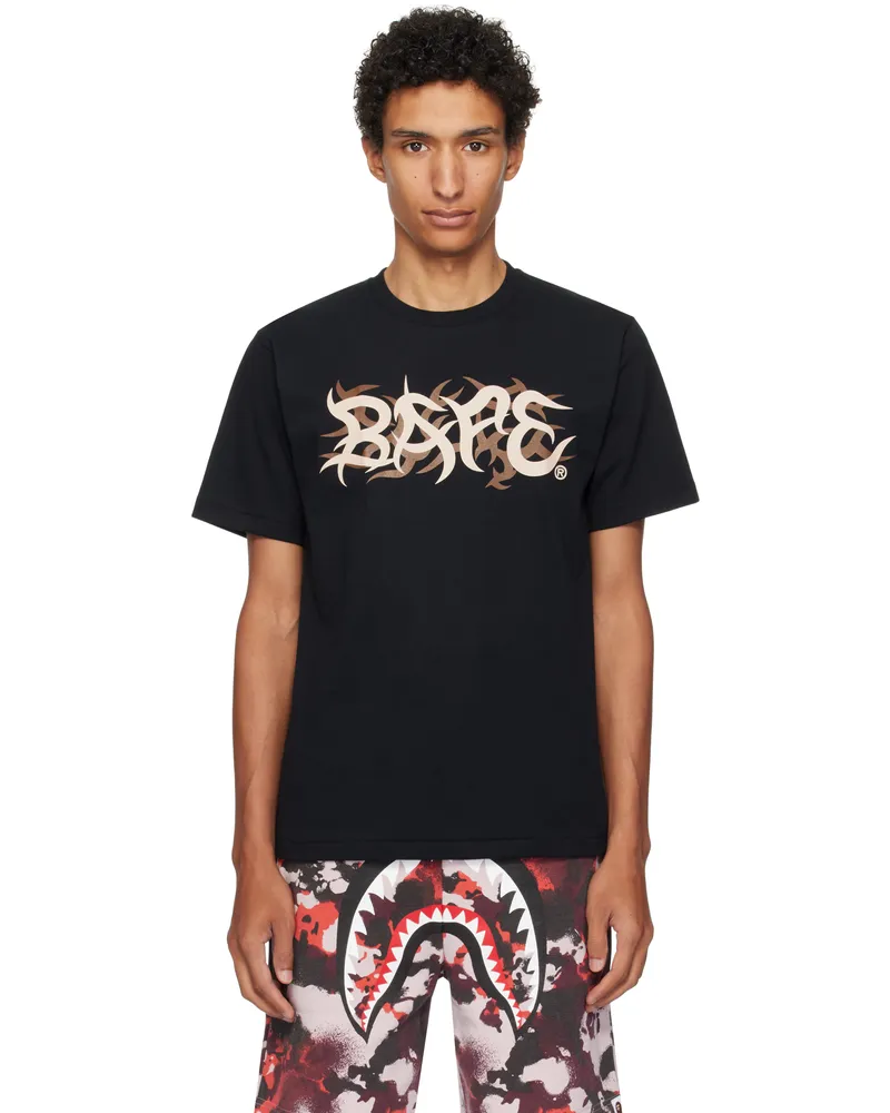 BAPE Black Trial Camo 'BAPE' Logo T-shirt Blk-black