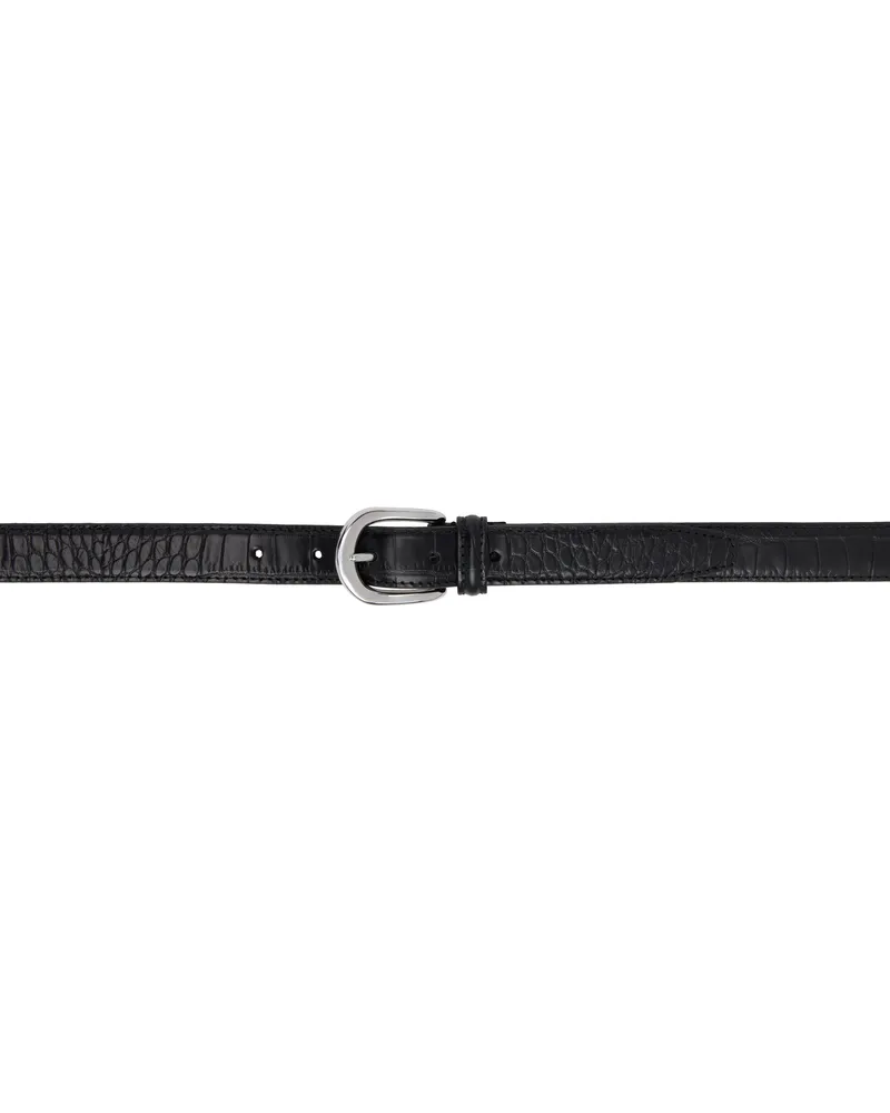 Anderson's SSENSE Exclusive Black Mock Croc Belt N1