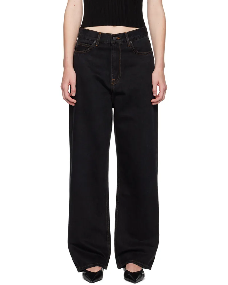 WARDROBE.NYC Black Low Rise Jeans Black