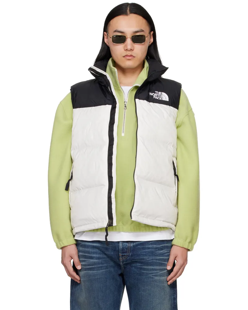 The North Face Black & White 1996 Retro Nuptse Down Vest White