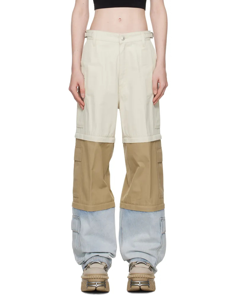 VETEMENTS Multicolor Deconstructed Triple Cargo Pants Light