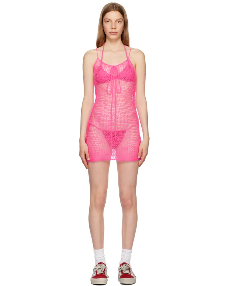 ERL Pink Bow Minidress Pink