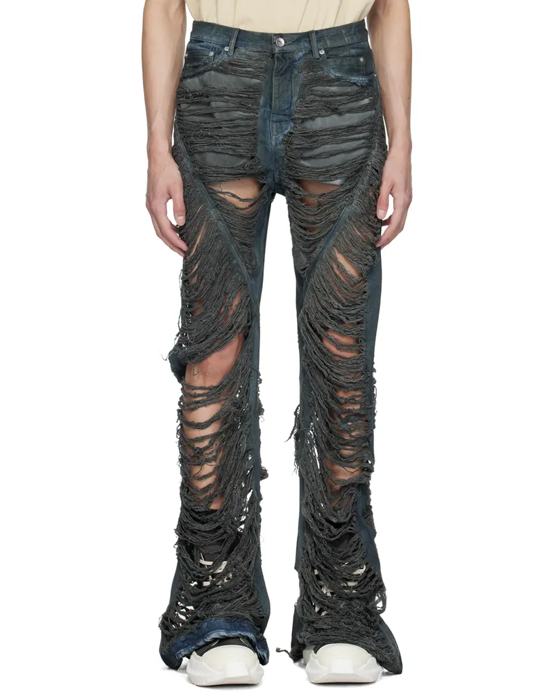 DRKSHDW by Rick Owens Gray Bias Jeans 78