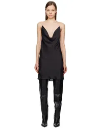 Y/PROJECT Black Invisible Strap Minidress Black