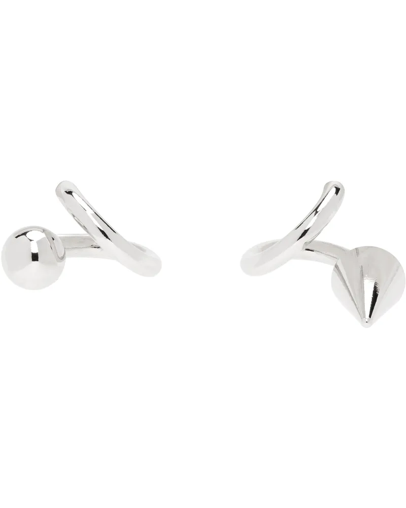 Justine Clenquet Silver Miya Earrings Palladium