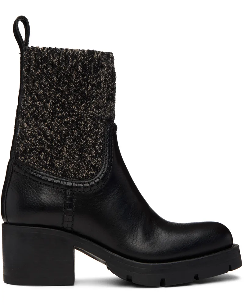 Chloé Black Neva Sock Boots 001