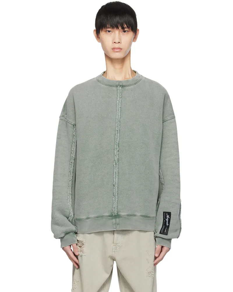 Axel Arigato Green Chopped Sweatshirt Faded