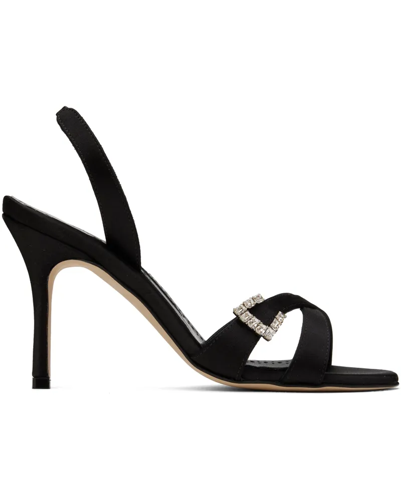 Manolo Blahnik Black Ramisli Heeled Sandals 0015