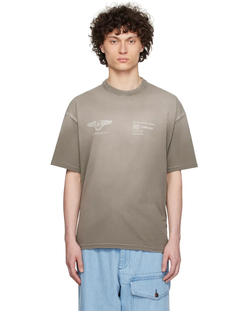 REPRESENT Gray 'Team Rep' T-shirt Dark