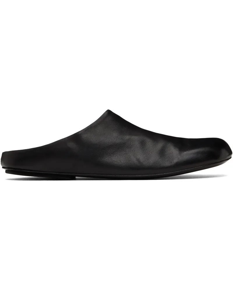 Marsèll Black Passo Leather Slippers Black