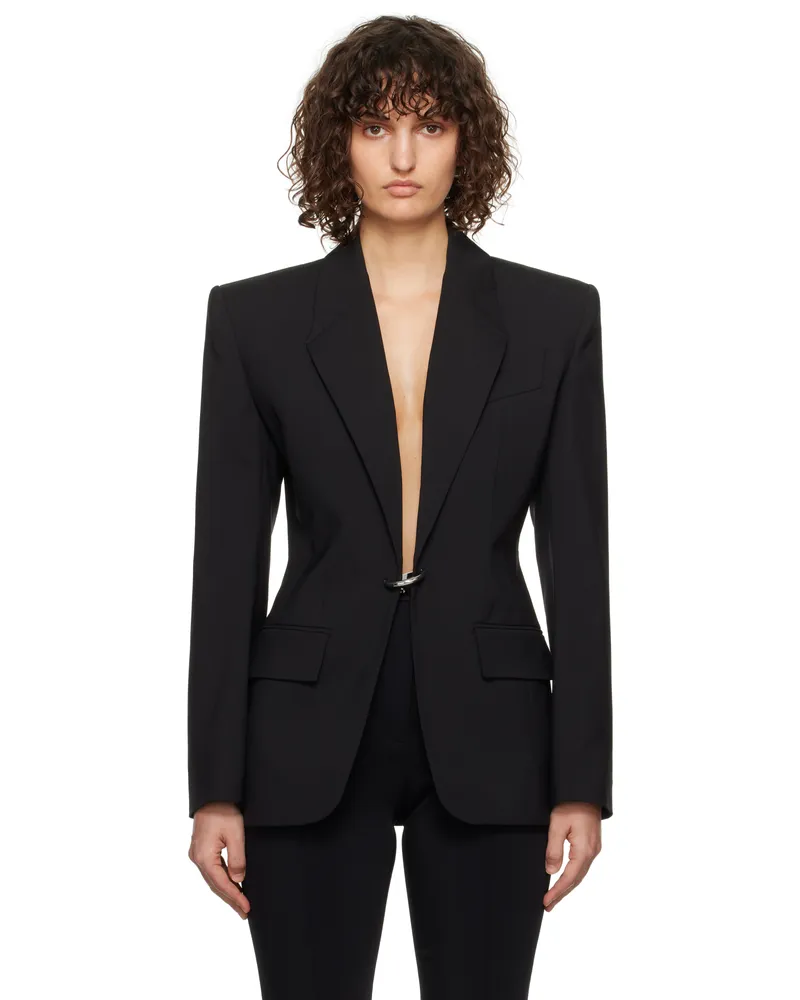 Thierry Mugler Black Pierced Tailored Blazer 1999