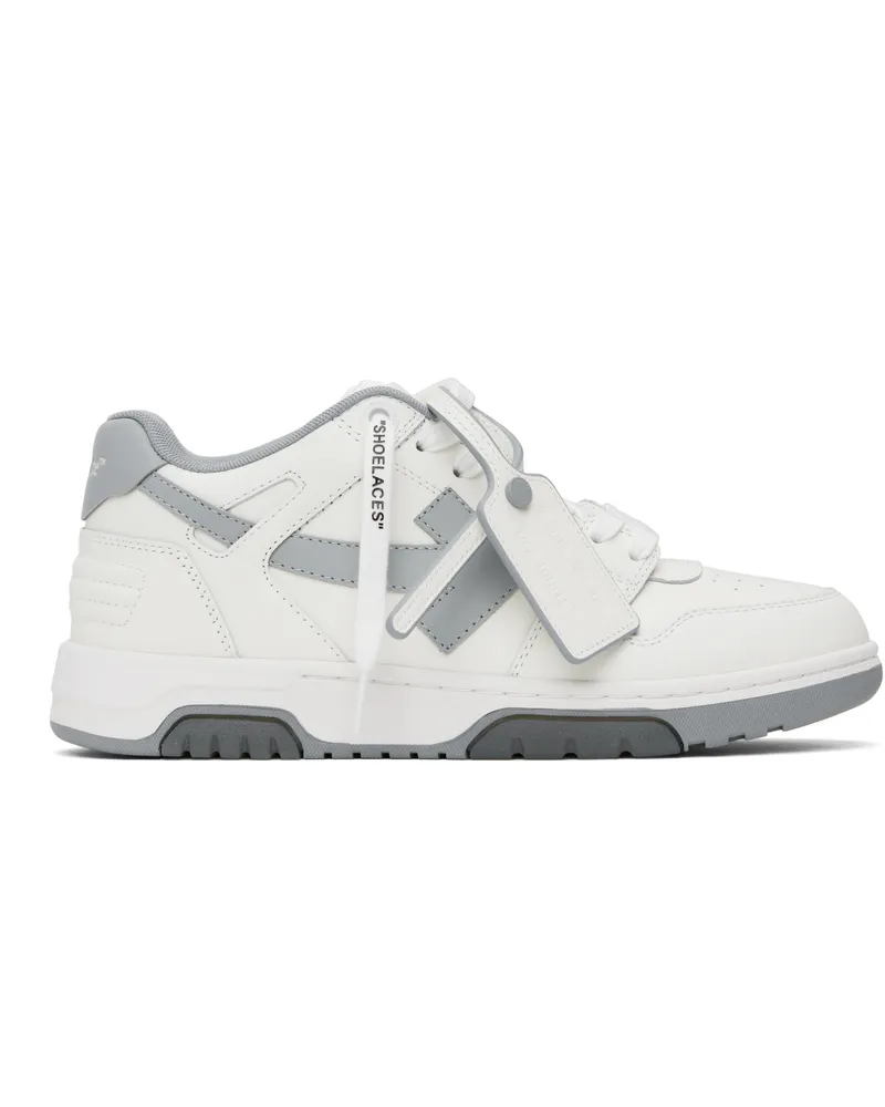 OFF-WHITE White & Gray Out Of Office Sneakers White