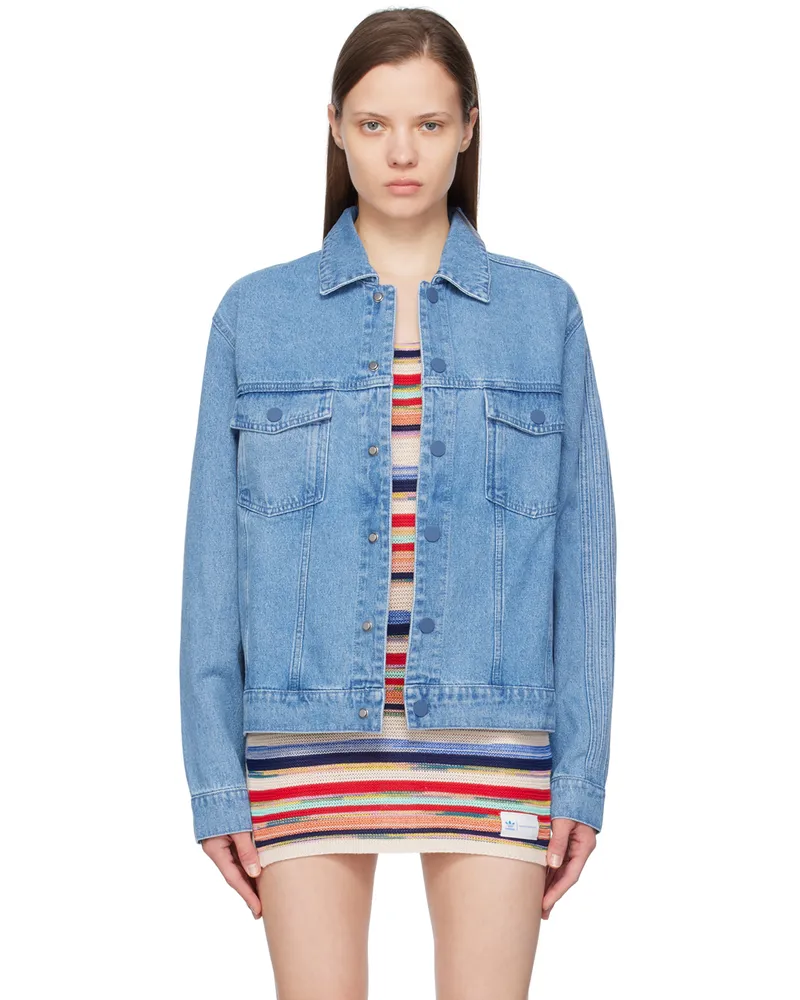 adidas Blue KSENIASCHNAIDER Edition 3-Stripes Denim Jacket Light