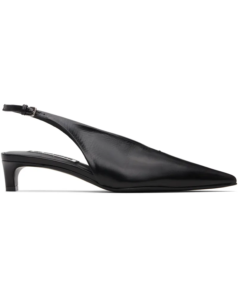 Jil Sander Black Slingback Heels 001