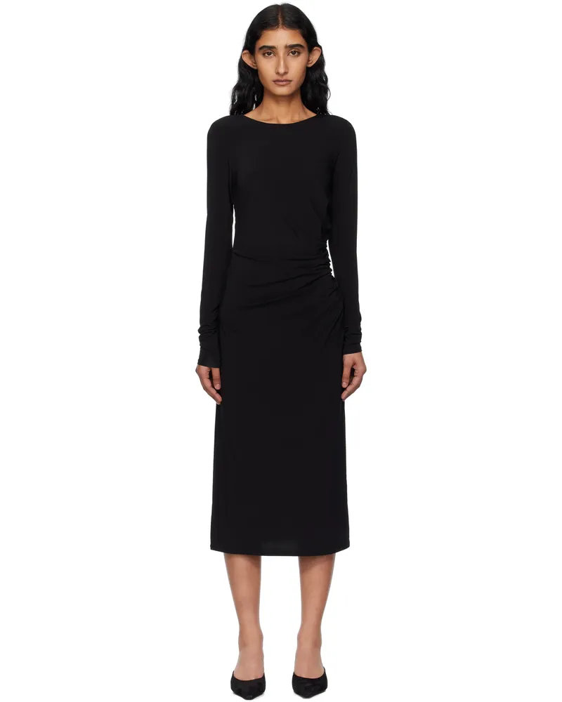 Max Mara Black Zitto Midi Dress 003