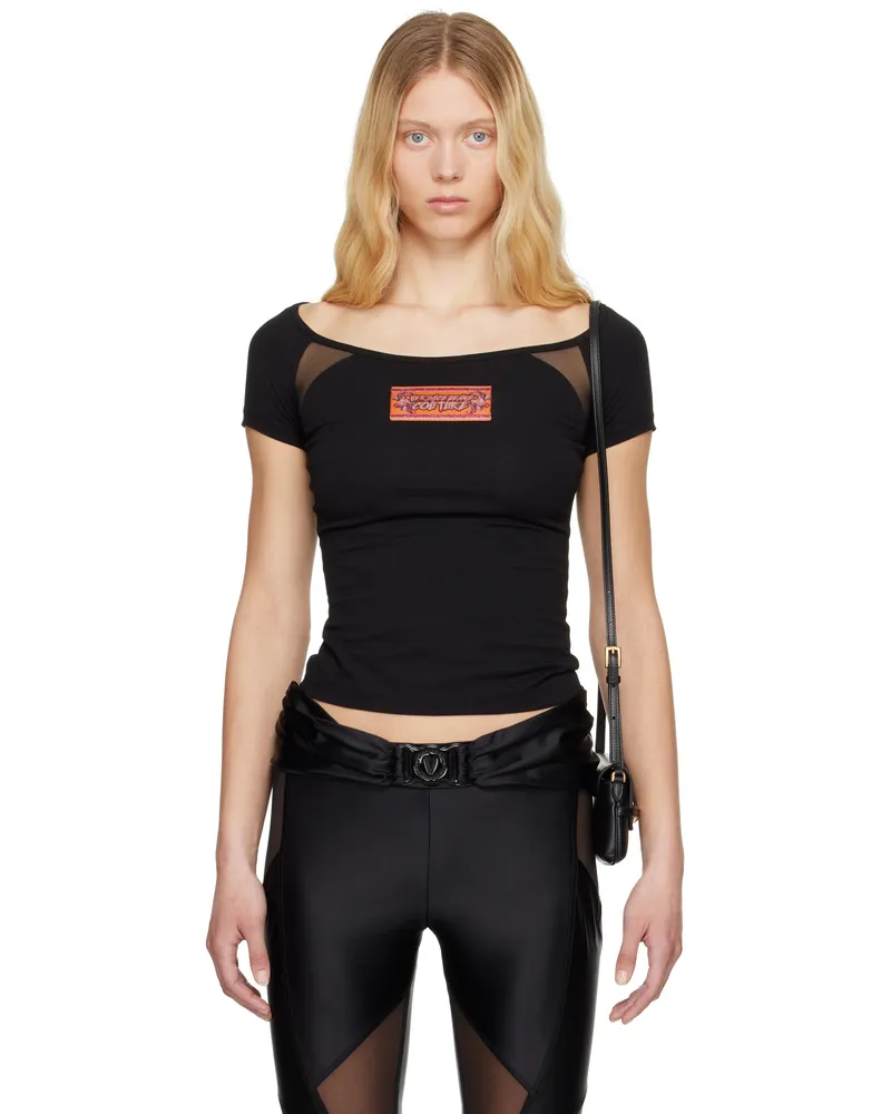 Versace Jeans Black Logo Patch T-shirt E899