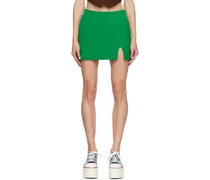SSENE Exclusive Green Slit-Cut Miniskirt