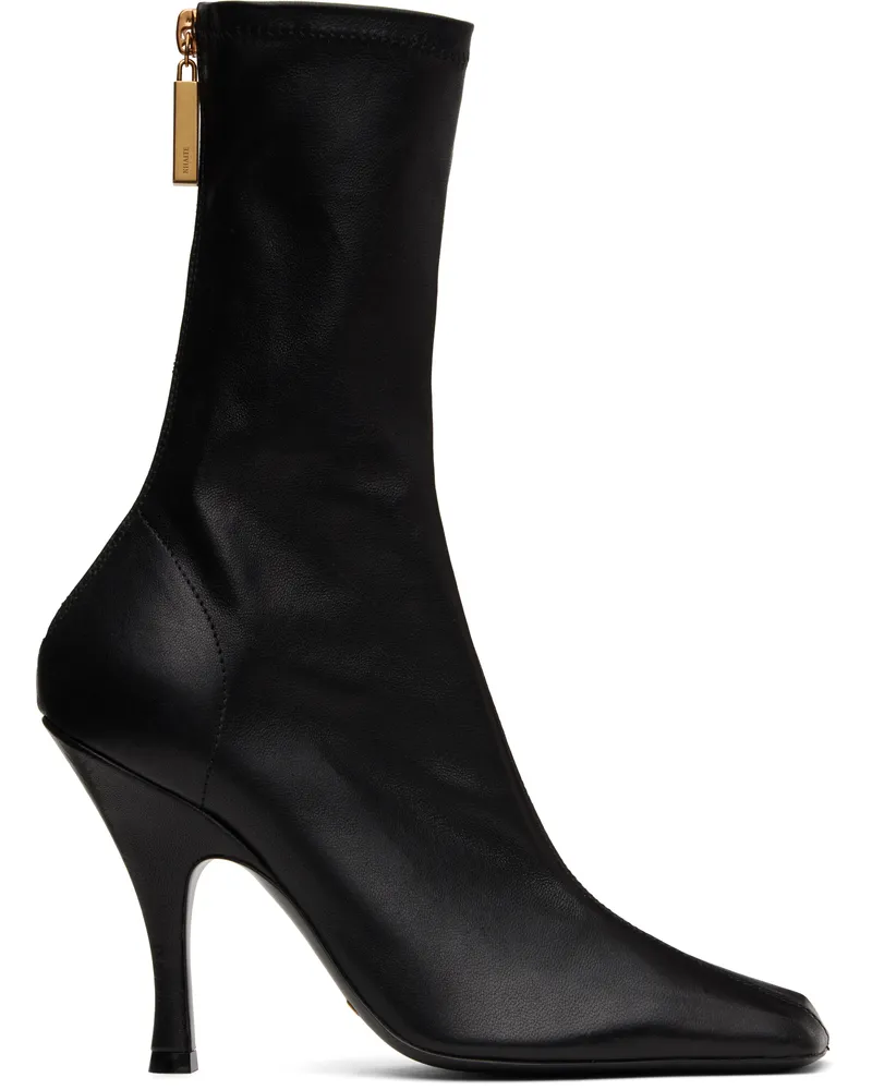 KHAITE Black Eva Mid Calf Boots 200