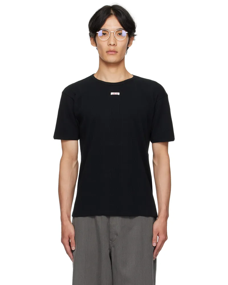 Maison Margiela Black Ribbed T-shirt 900