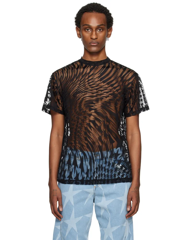 Thierry Mugler Black Star T-Shirt Black