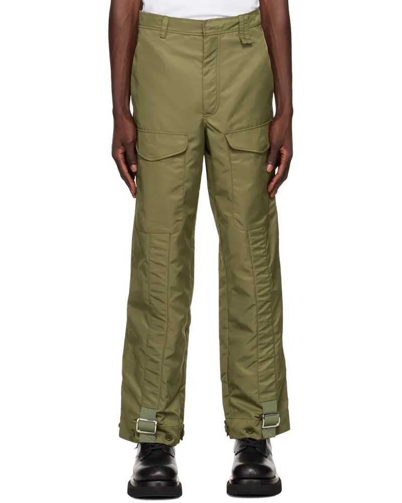 Simone Rocha Khaki Cinch Strap Trousers Khaki