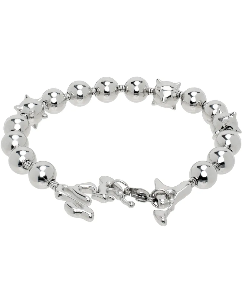 Perks and Mini Silver Lunacy Celestial Orbs Ball & Chain Bracelet Stainless