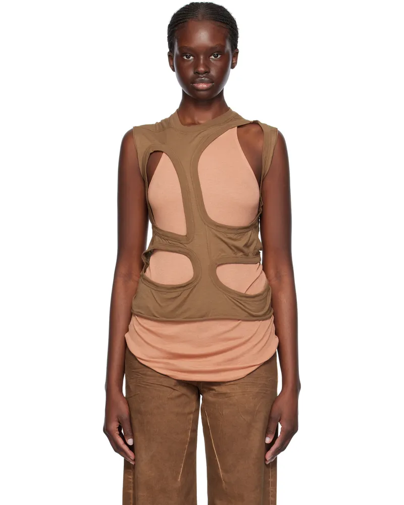 DRKSHDW by Rick Owens Brown Membrane I Tank Top 44