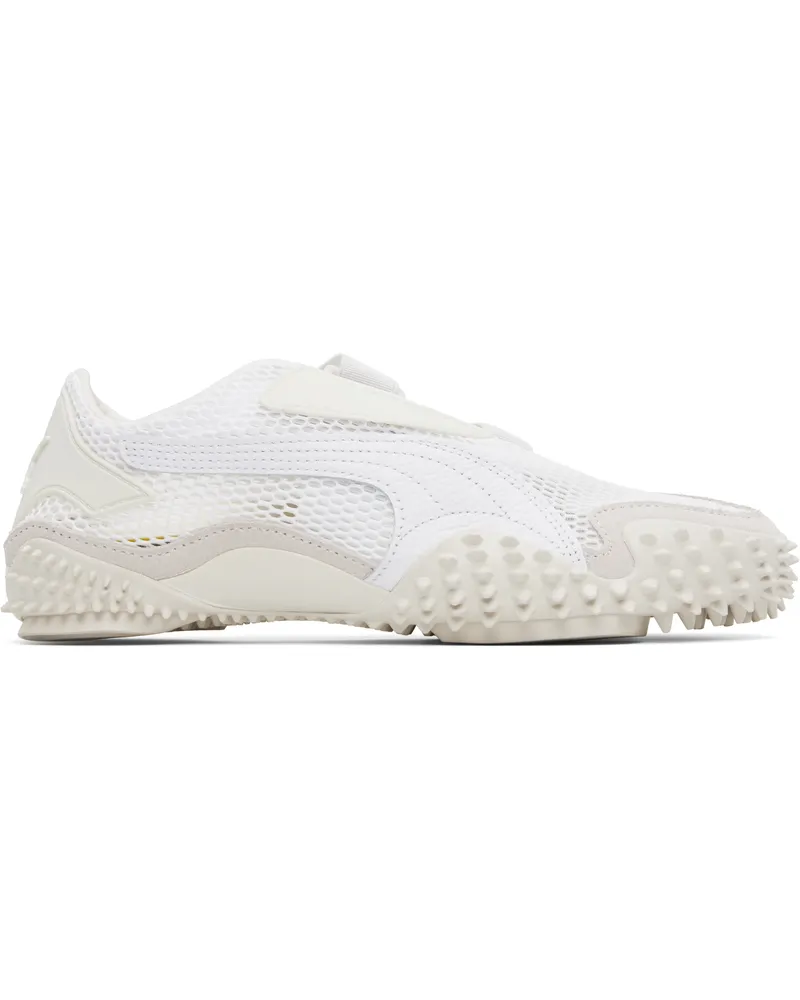 Puma White & Gray Mostro Mesh Sneakers Puma
