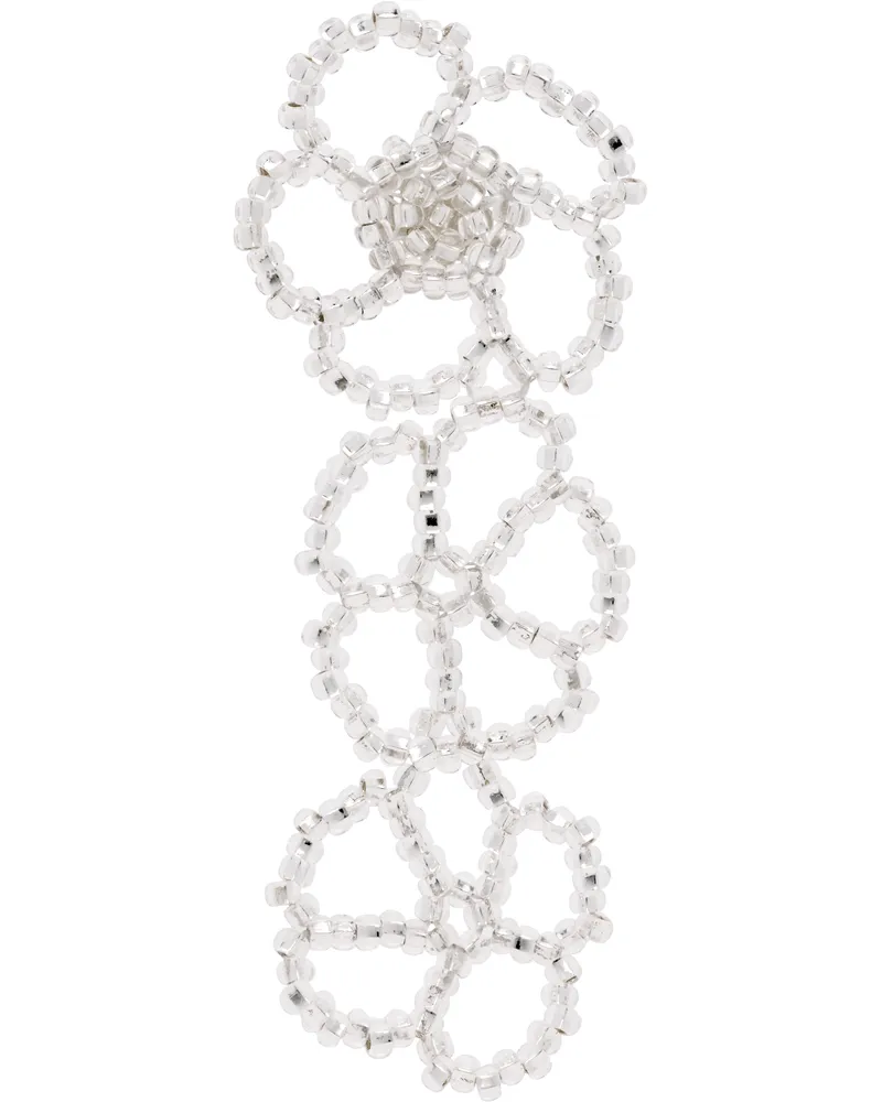 PURA UTZ Triple Flower Ear Stick Single Earring Silver