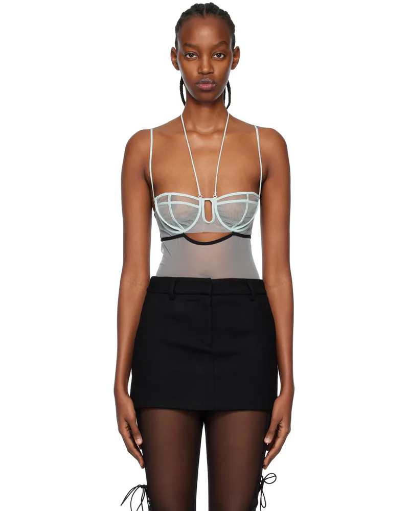 Nensi Dojaka SSENSE Exclusive Blue Bodysuit 496