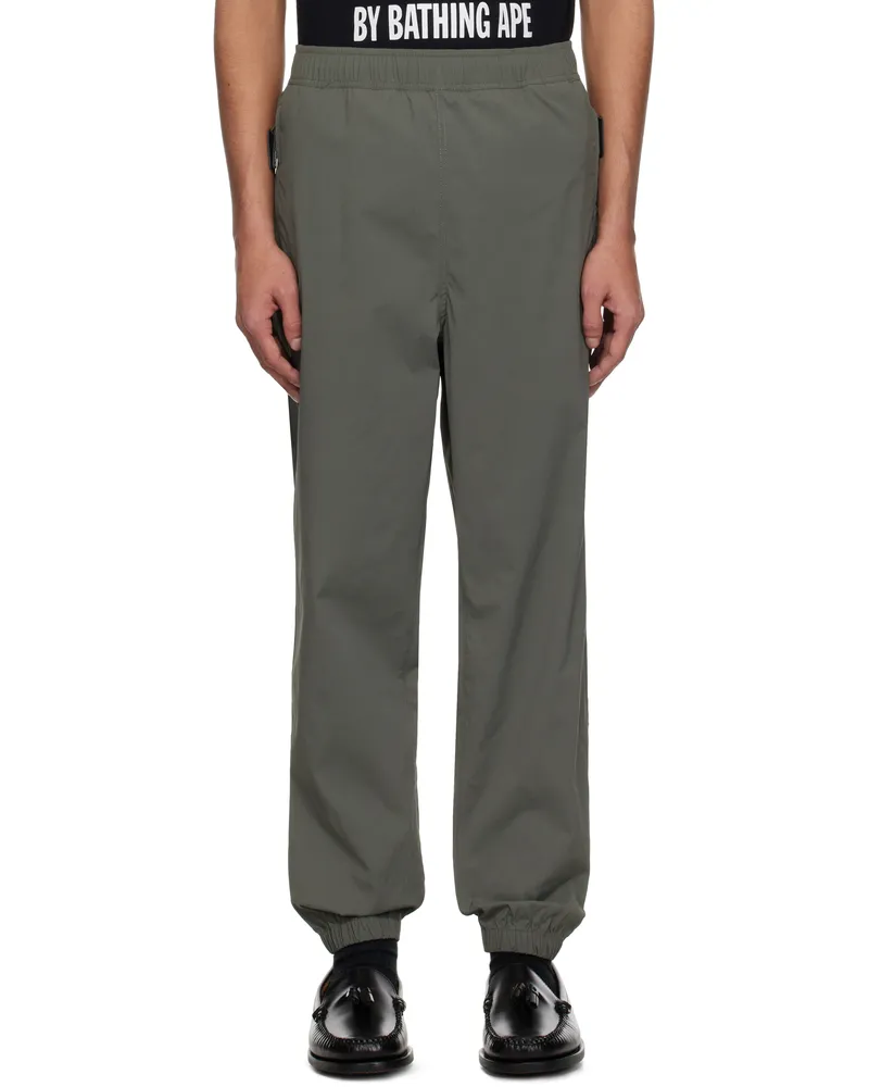 AAPE by A Bathing Ape Khaki 'AAPE Now' Woven Sweatpants Khx