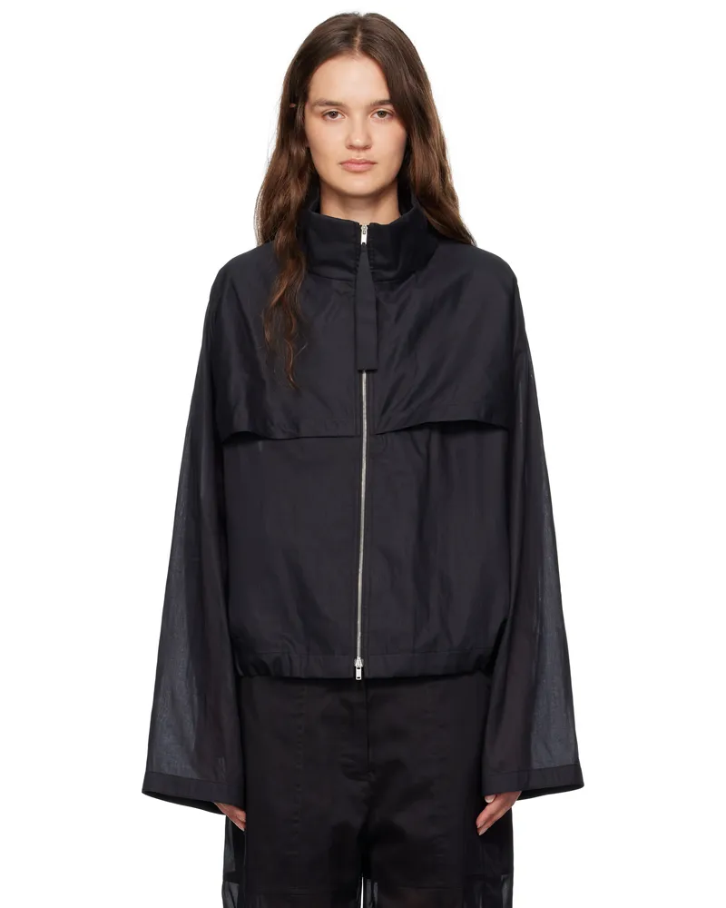 Jil Sander Black Cotton Muslin Jacket 001