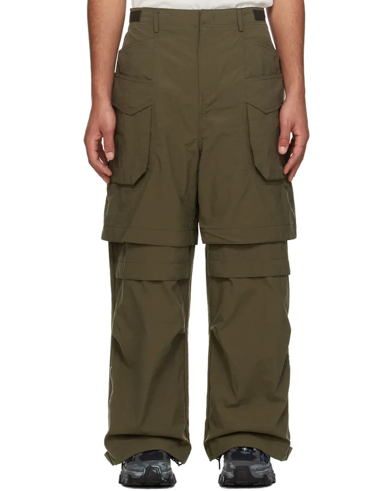 JUUN.J Green Layered Cargo Pants H