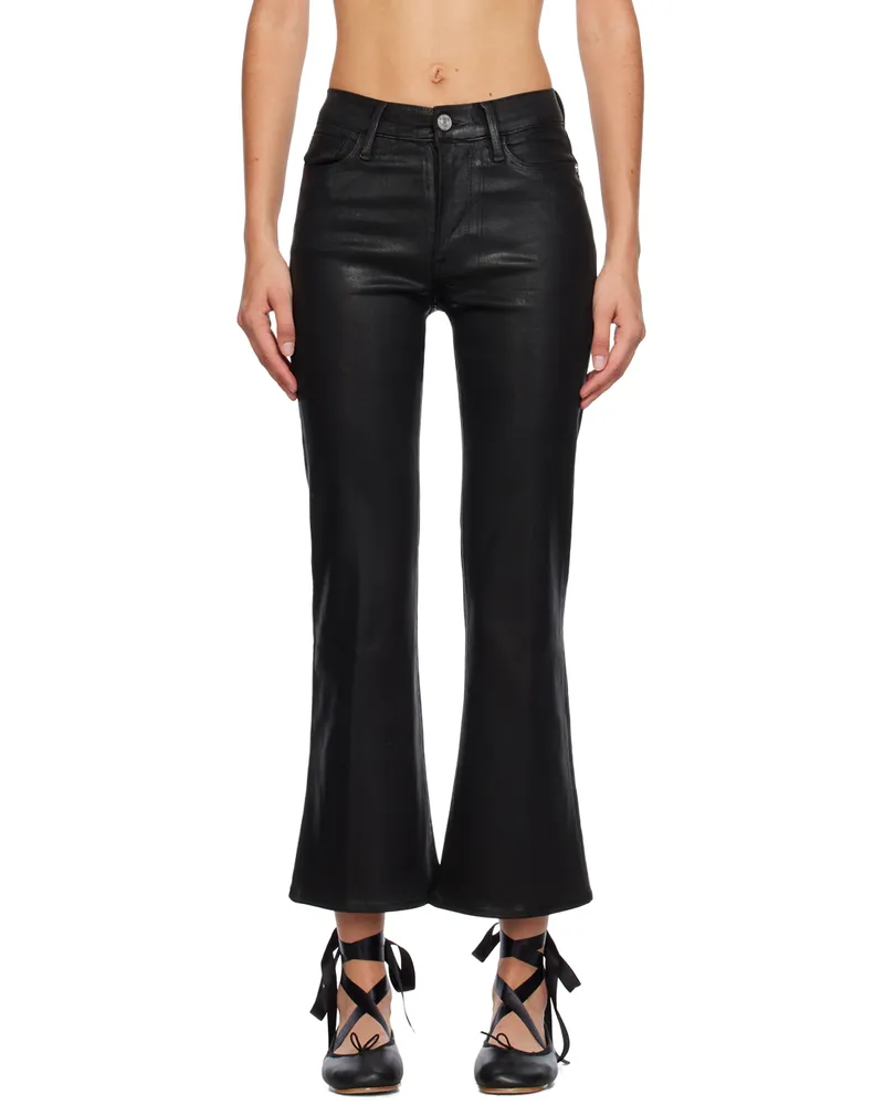 Frame Denim Black 'Le Crop' Jeans Noco