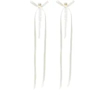Off-White Bow Ribbon Drip Earrings
