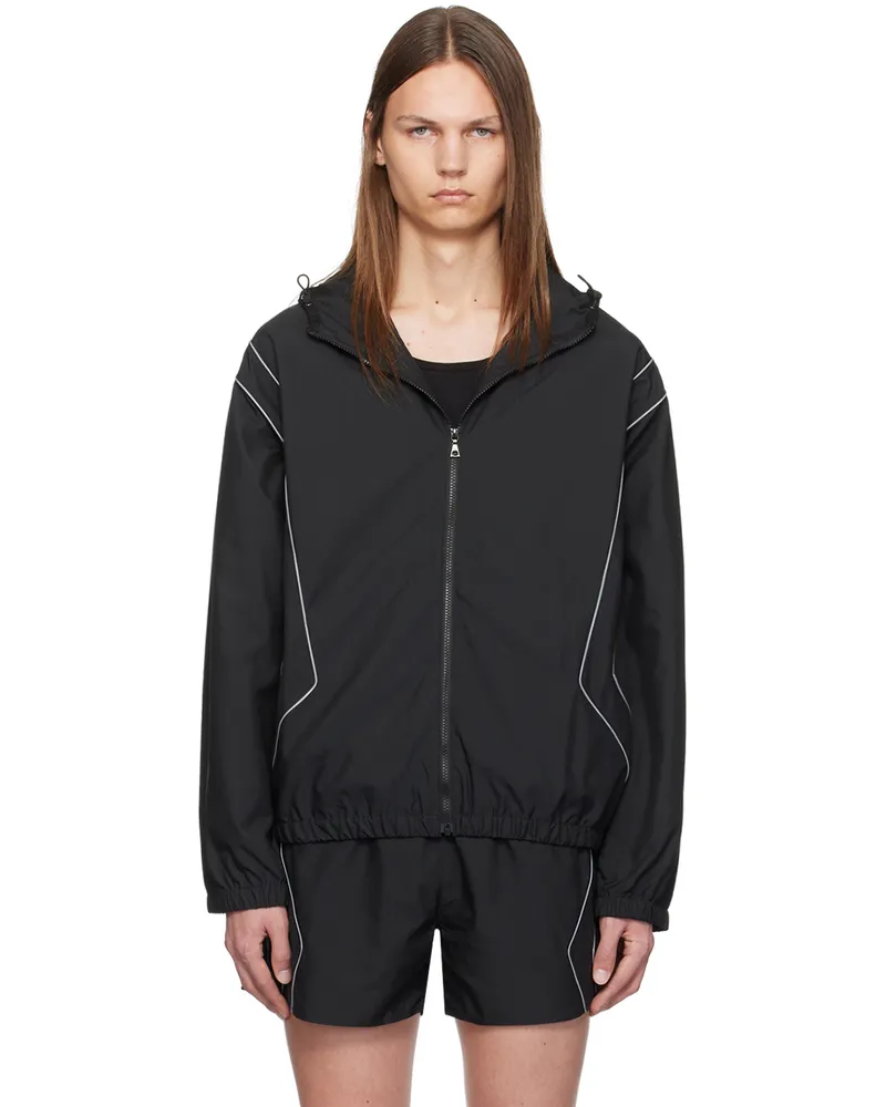 John Elliott + Co Black Paneled Anorak Jacket Black