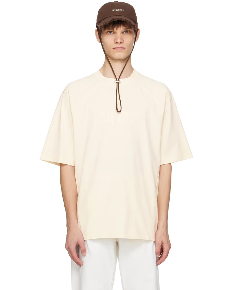 Jacquemus Beige Les Classiques 'Le t-shirt Typo' T-Shirt 130