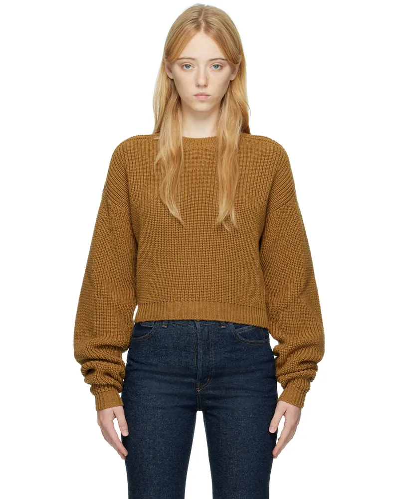 QUIRA SSENSE Exclusive Brown Raglan Sweater Brown