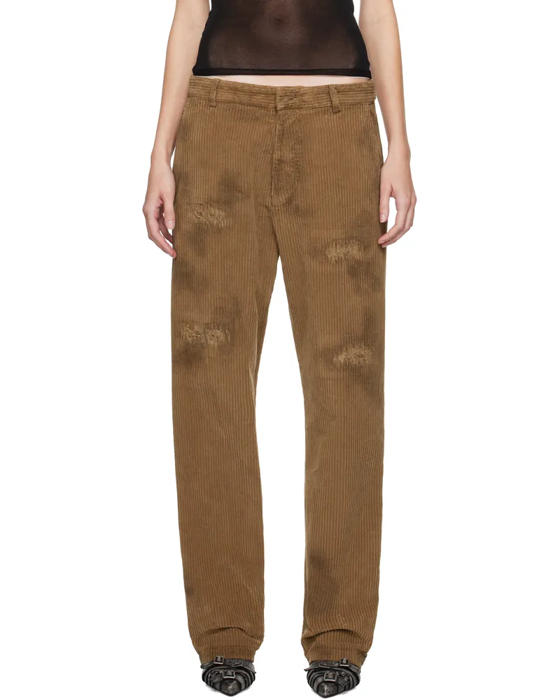 Dsquared2 Brown Dean Distressed Corduroy Trousers 115