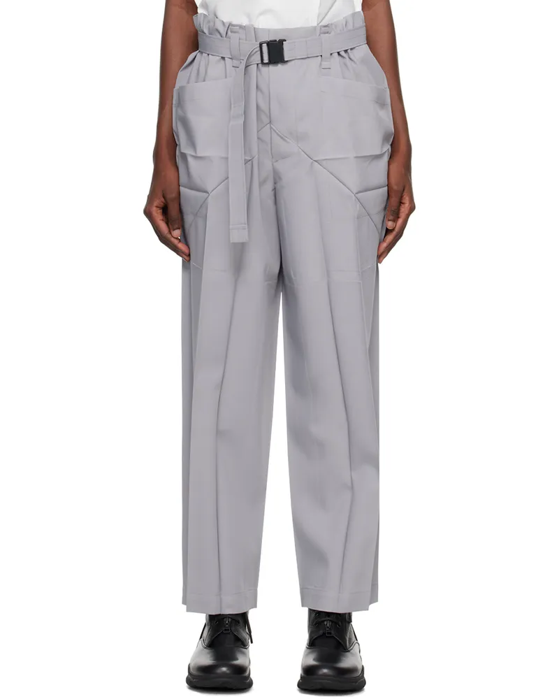 Issey Miyake Gray Edge Trousers 12