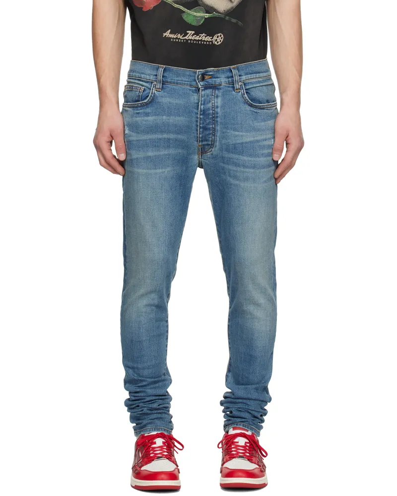 Amiri Blue Stack Jeans Dark