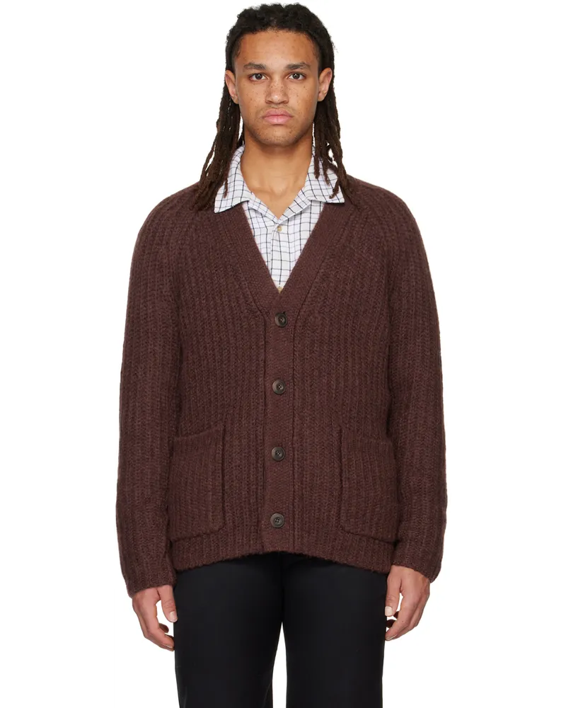 Vince Burgundy Y-Neck Cardigan H