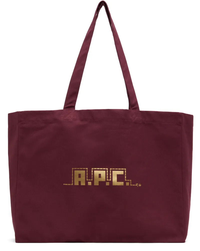 A.P.C. Burgundy Lunar New Year 2025 Diane Shopping Tote Gae
