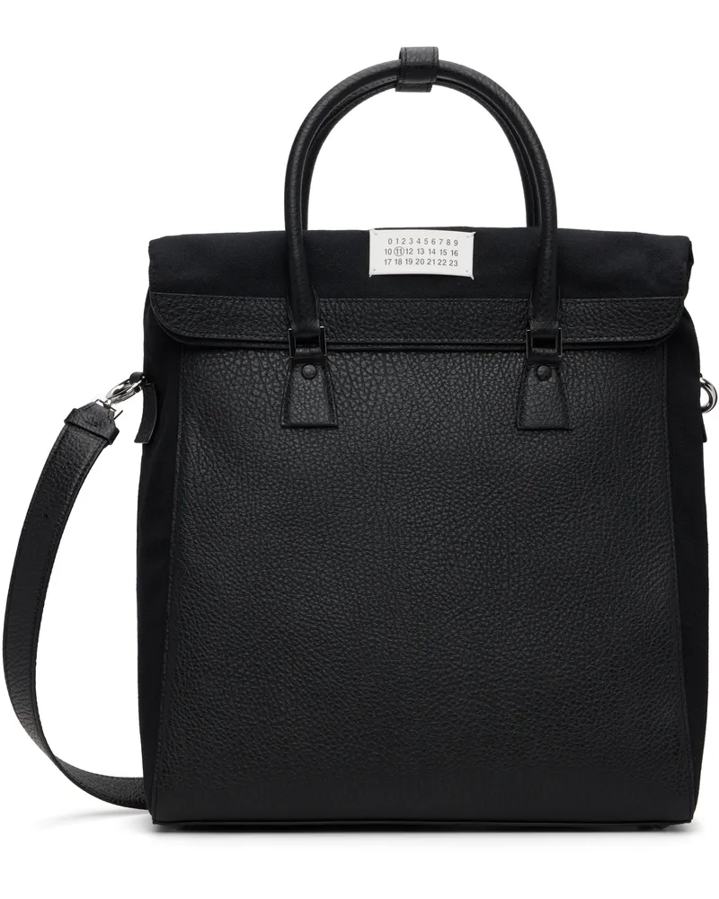 Maison Margiela Black 5AC Daily Vertical Tote T8013